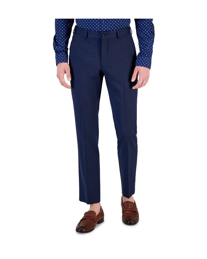 Armani Exchange Men's High Blue Solid Suit Pants Blue $98.90 Suits