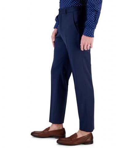 Armani Exchange Men's High Blue Solid Suit Pants Blue $98.90 Suits