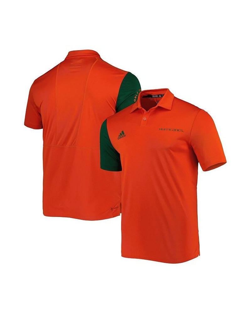 Men's Orange Miami Hurricanes AEROREADY Polo Shirt $38.99 Polo Shirts