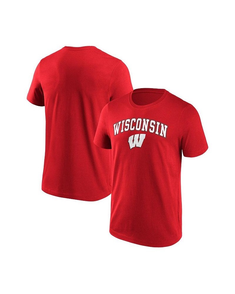 Men's Branded Red Wisconsin Badgers Campus 2.0 T-shirt $13.80 T-Shirts