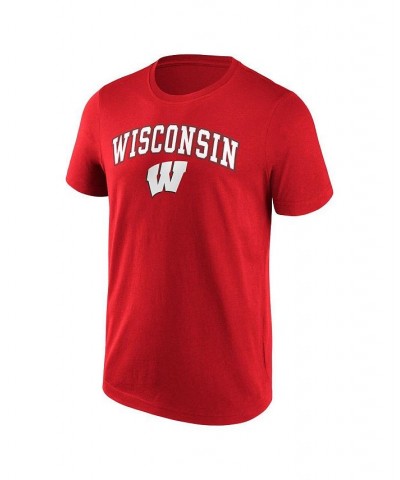 Men's Branded Red Wisconsin Badgers Campus 2.0 T-shirt $13.80 T-Shirts