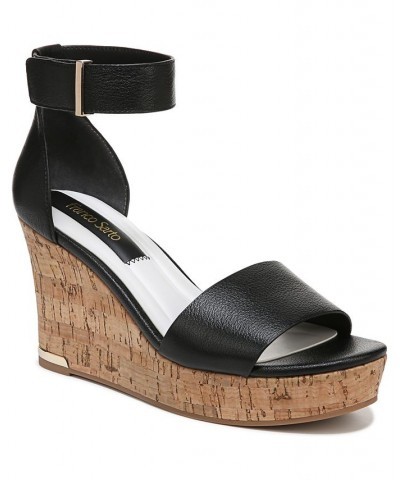 Clemens Cork Wedge Sandals Black $47.50 Shoes