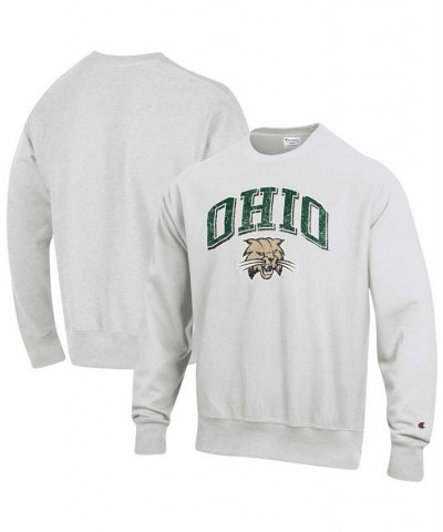 Men's Gray Ohio Bobcats Arch Over Logo Reverse Weave Pullover Sweatshirt $38.25 Sweatshirt