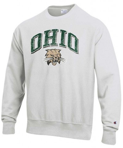 Men's Gray Ohio Bobcats Arch Over Logo Reverse Weave Pullover Sweatshirt $38.25 Sweatshirt