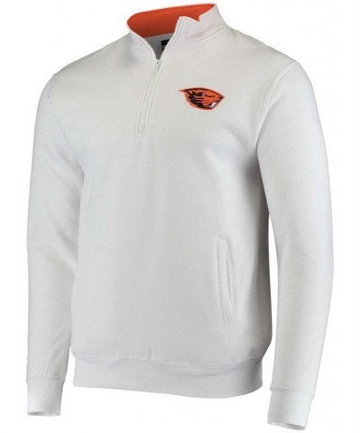 Men's White Oregon State Beavers Tortugas Logo Quarter-Zip Jacket $32.99 Sweatshirt