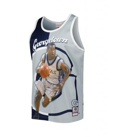 Men's Allen Iverson Navy, Gray Georgetown Hoyas Sublimated Player Tank Top $46.55 T-Shirts