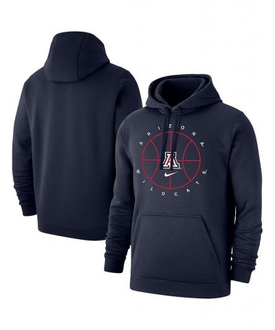 Men's Navy Arizona Wildcats Basketball Icon Club Fleece Pullover Hoodie $45.04 Sweatshirt