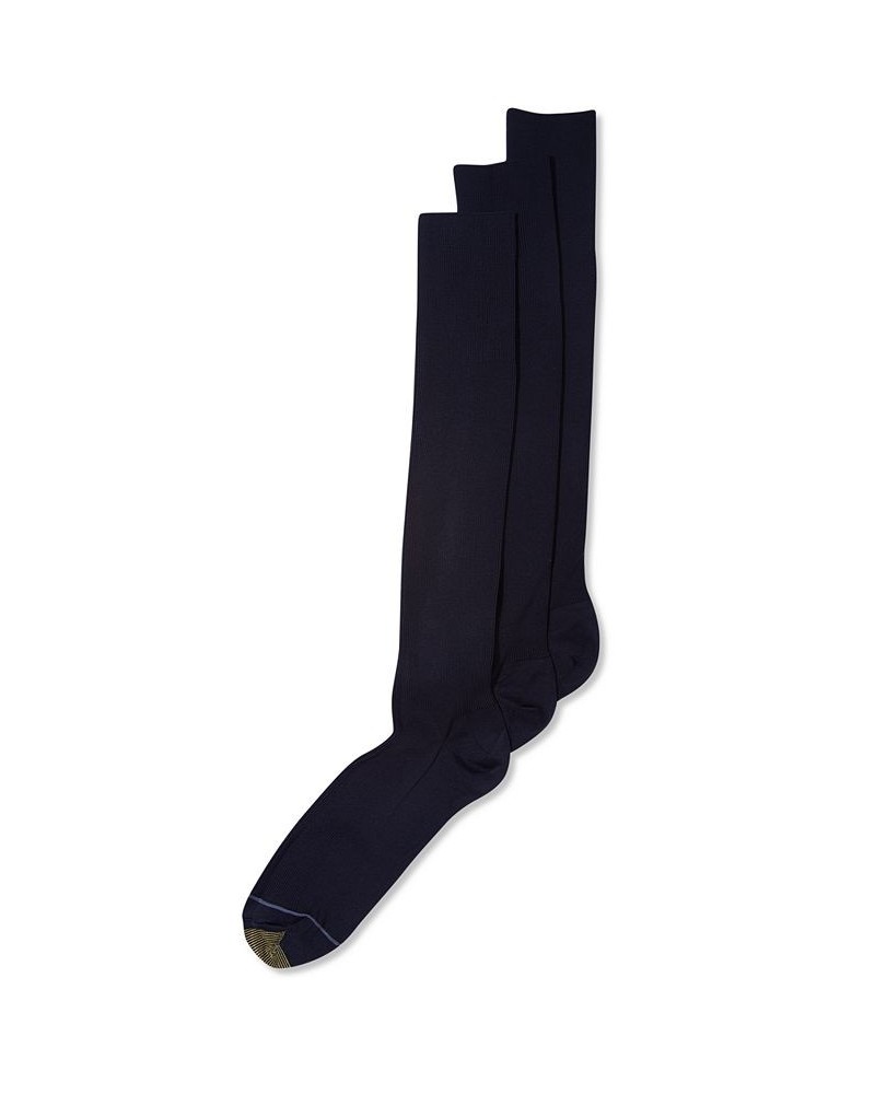 Men's 3- Pack Dress Metropolitan Over the Calf Socks Blue $10.19 Socks