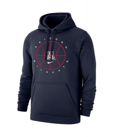 Men's Navy Arizona Wildcats Basketball Icon Club Fleece Pullover Hoodie $45.04 Sweatshirt