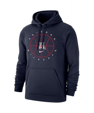 Men's Navy Arizona Wildcats Basketball Icon Club Fleece Pullover Hoodie $45.04 Sweatshirt