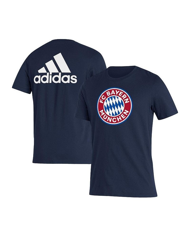 Men's Navy Bayern Munich Three-Stripe T-shirt $20.99 T-Shirts