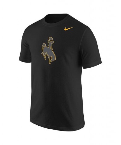 Men's Black Wyoming Cowboys Logo Color Pop T-shirt $26.99 T-Shirts