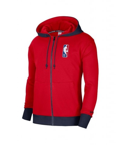 Men's Red, Navy Philadelphia 76Ers 2021/22 City Edition Courtside Heavyweight Fleece Full-Zip Hoodie $39.26 Sweatshirt