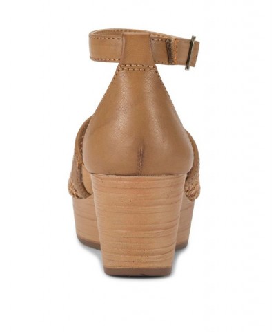 Women's Marta Wedge Sandal Brown $49.40 Shoes