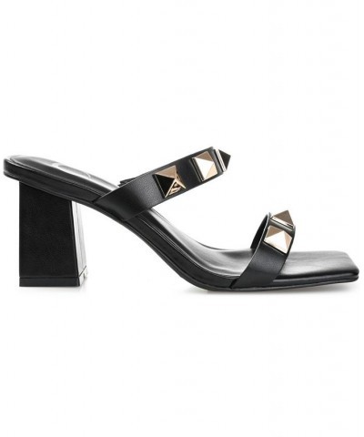 Women's Kirian Studded Sandals Black $41.40 Shoes