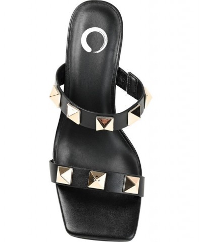 Women's Kirian Studded Sandals Black $41.40 Shoes