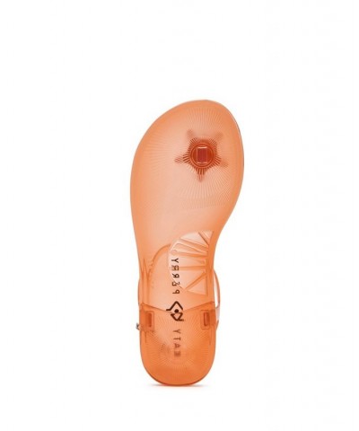 Women's Iconic Geli Toe Post Flat Sandals Star Fish Fiery Orange $31.74 Shoes