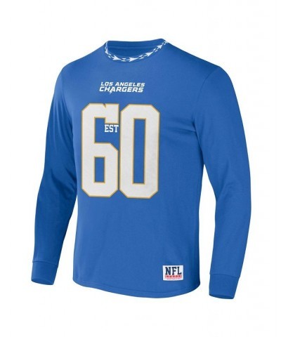 Men's NFL X Staple Blue Los Angeles Chargers Core Long Sleeve Jersey Style T-shirt $21.15 T-Shirts