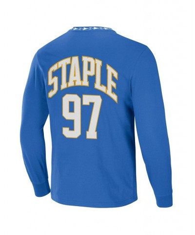 Men's NFL X Staple Blue Los Angeles Chargers Core Long Sleeve Jersey Style T-shirt $21.15 T-Shirts