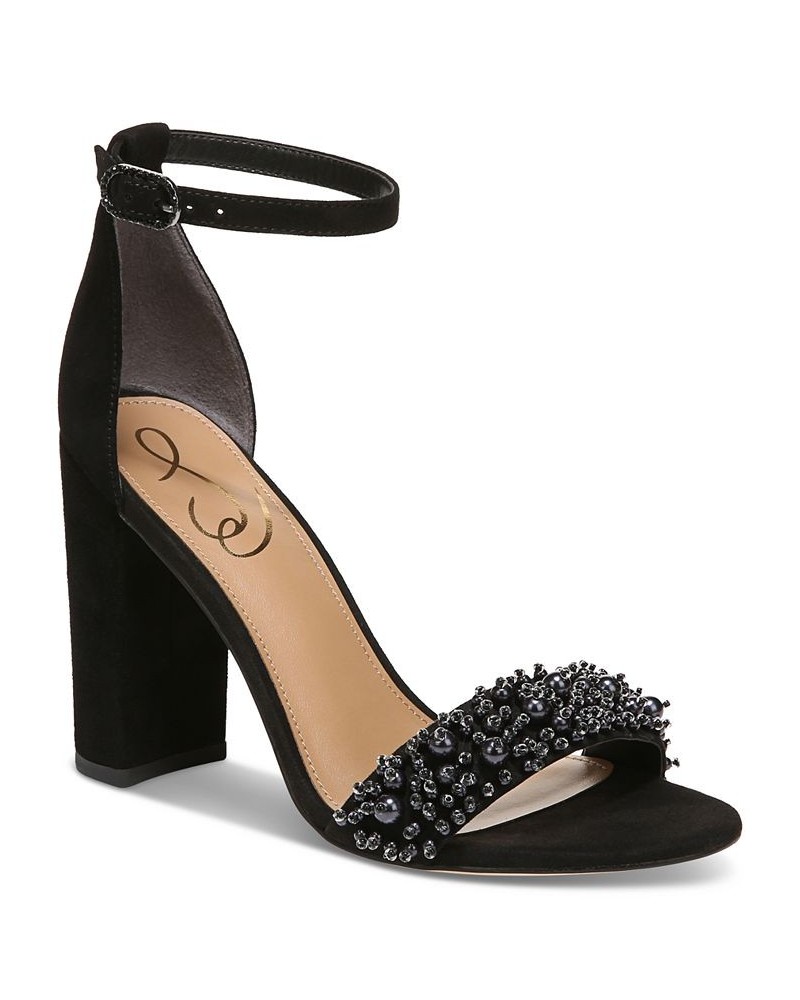 Women's Yaro Perla Ankle-Strap Dress Sandals Black $40.00 Shoes