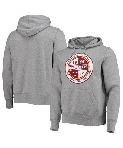 Men's Gray Washington Commanders Imprint Headline Pullover Hoodie $34.31 Sweatshirt