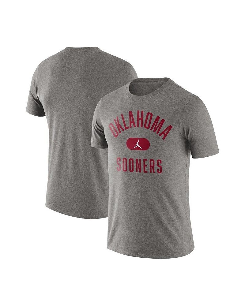 Men's Heathered Gray Oklahoma Sooners Team Arch T-shirt $18.19 T-Shirts