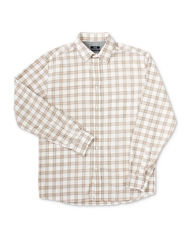 Men's McKenzie Relaxed-Fit Plaid Flannel Shirt Tan/Beige $48.05 Shirts