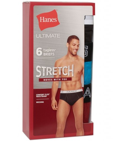 Men's Men's 6-Pk. Ultimate Stretch Briefs Multi $12.80 Underwear