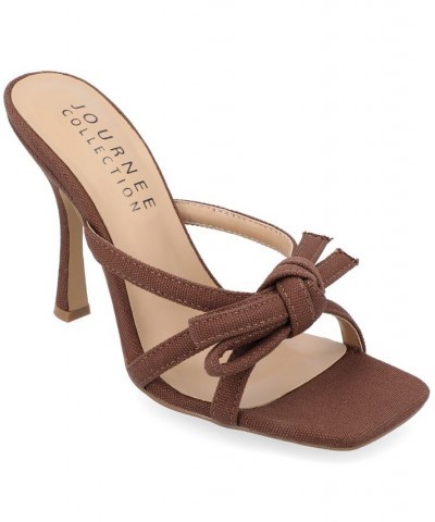 Women's Cilicia Stiletto Sandal Brown $49.39 Shoes