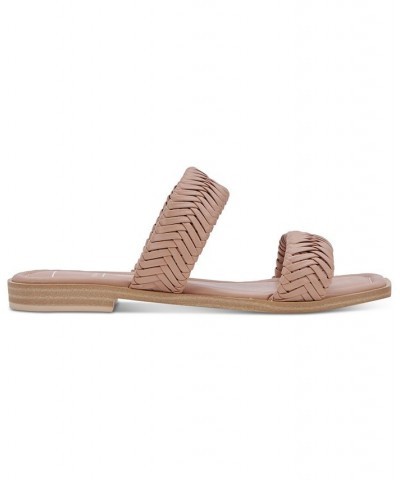 Women's Inya Strappy Woven Slide Sandals Brown $33.00 Shoes