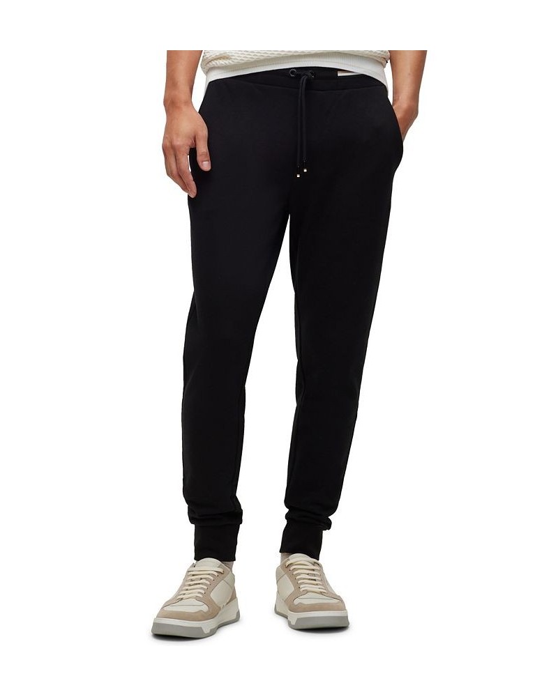 BOSS Men's Cotton Tracksuit Bottoms with Signature-Stripe Waistband Black $88.36 Pants