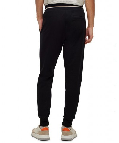 BOSS Men's Cotton Tracksuit Bottoms with Signature-Stripe Waistband Black $88.36 Pants