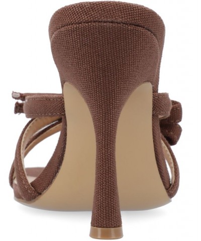 Women's Cilicia Stiletto Sandal Brown $49.39 Shoes