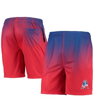 Men's Royal and Red New England Patriots Historic Logo Pixel Gradient Training Shorts $22.87 Shorts