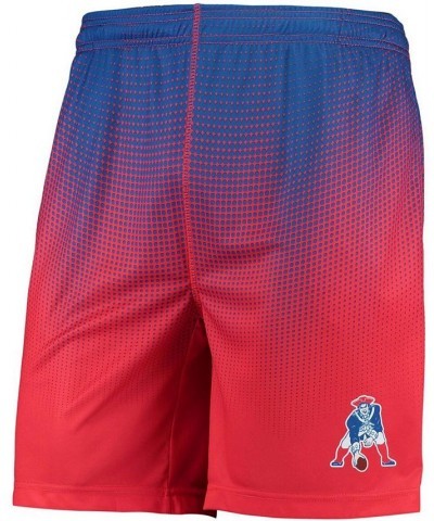 Men's Royal and Red New England Patriots Historic Logo Pixel Gradient Training Shorts $22.87 Shorts