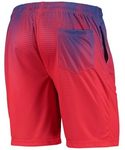 Men's Royal and Red New England Patriots Historic Logo Pixel Gradient Training Shorts $22.87 Shorts