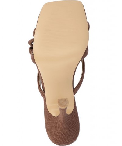 Women's Cilicia Stiletto Sandal Brown $49.39 Shoes