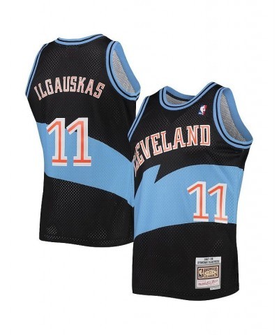 Men's Zydrunas Ilgauskas Black Cleveland Cavaliers 1997-98 Hardwood Classics Swingman Jersey $46.40 Jersey