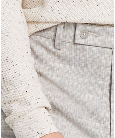 Men's Slim-Fit Grey Plaid Dress Pants Tan/Beige $25.49 Pants