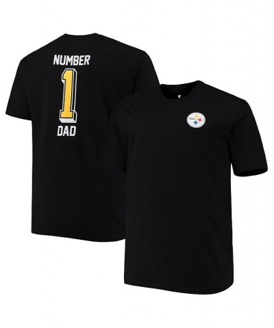 Men's Branded Black Pittsburgh Steelers Big and Tall 1 Dad 2-Hit T-shirt $25.36 T-Shirts