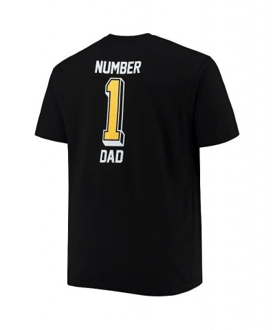 Men's Branded Black Pittsburgh Steelers Big and Tall 1 Dad 2-Hit T-shirt $25.36 T-Shirts