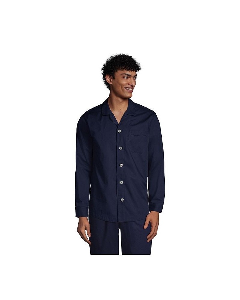 Men's Poplin Pajama Shirt Mariner blue stripe $35.37 Pajama