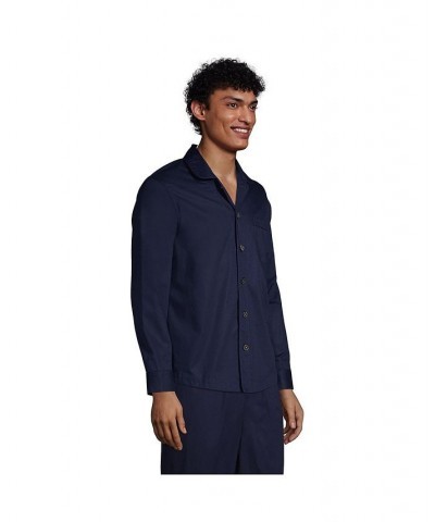 Men's Poplin Pajama Shirt Mariner blue stripe $35.37 Pajama