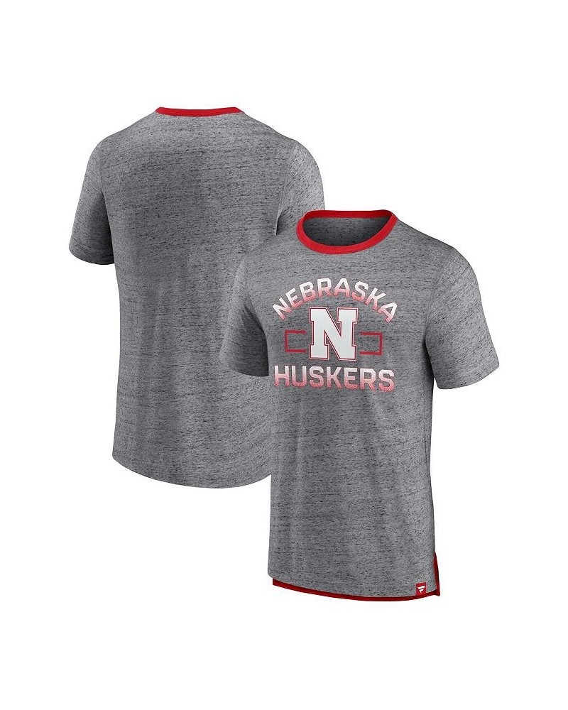 Men's Branded Heathered Gray Nebraska Huskers Personal Record T-shirt $25.19 T-Shirts