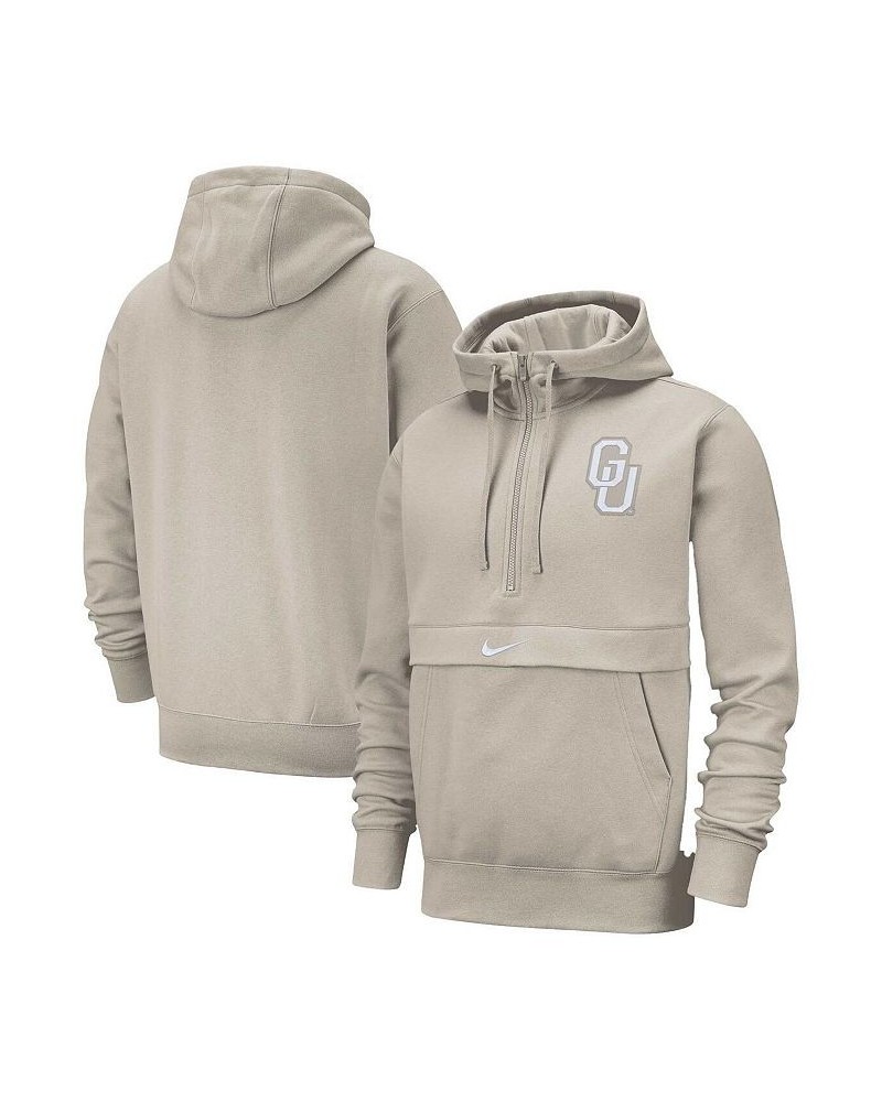 Men's Cream Georgetown Hoyas Club Half-Zip Hoodie $33.54 Sweatshirt