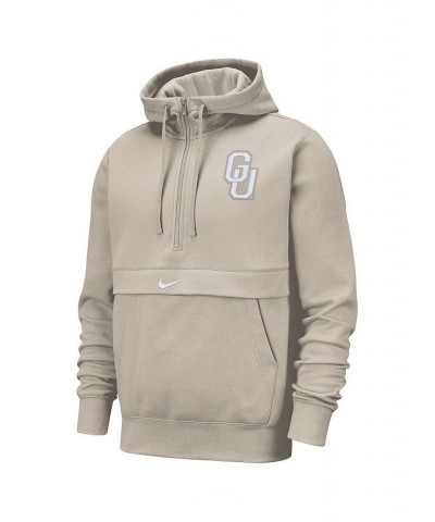 Men's Cream Georgetown Hoyas Club Half-Zip Hoodie $33.54 Sweatshirt