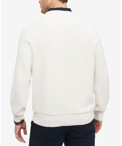 Men's Jimmy Pique Textured Crewneck Sweater White $24.37 Sweaters