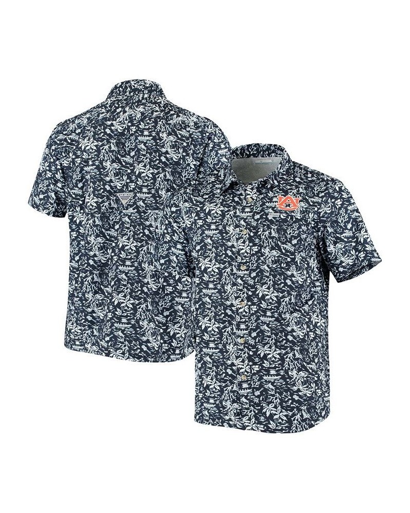 Men's Navy Auburn Tigers Super Slack Tide Button-Up Shirt $36.00 Shirts