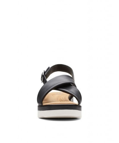 Women's Collection Clara Cove Wedge Sandal Black $35.00 Shoes