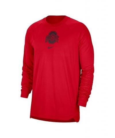 Men's Scarlet Ohio State Buckeyes Basketball Spotlight Performance Raglan T-shirt $37.79 T-Shirts